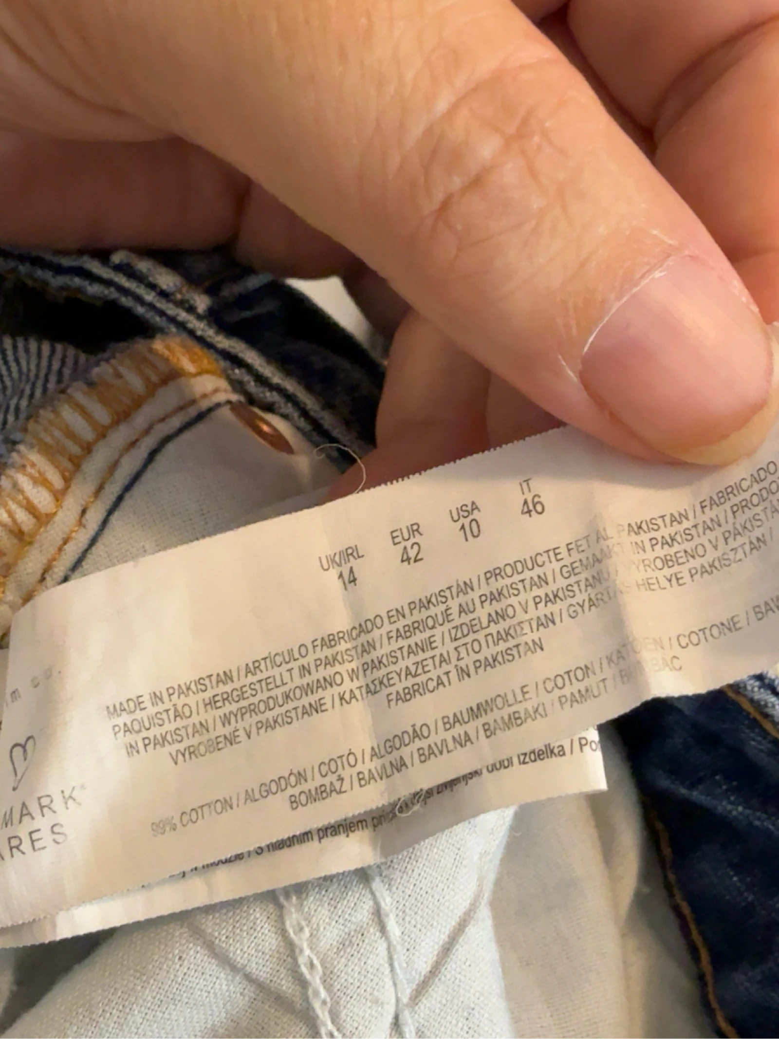 Primark rechte blauwe spijkerbroek maat L 42 denim katoen – photo 8